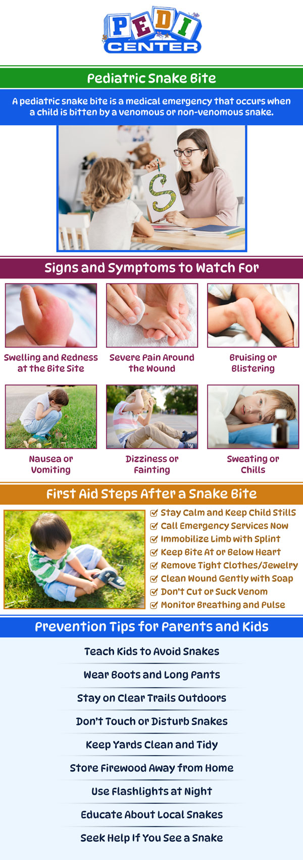 Common questions asked by patients: What should I do if my child is bitten by a snake? How can I tell if a snakebite on my child is dangerous? When should I seek medical attention for a pediatric snakebite? How is a snakebite treated in children? For more information, contact us or schedule an appointment online. We are conveniently located at Niles Street, and Wible Road in Bakersfield, CA. We serve patients from Bakersfield CA, Maltha CA, Kayandee CA, Rosedale CA, Oildale CA, Lamont CA, and surrounding areas. Common questions asked by patients: What should I do if my child is bitten by a snake? How can I tell if a snakebite on my child is dangerous? When should I seek medical attention for a pediatric snakebite? How is a snakebite treated in children? For more information, contact us or schedule an appointment online. We are conveniently located at Niles Street, and Wible Road in Bakersfield, CA. We serve patients from Bakersfield CA, Maltha CA, Kayandee CA, Rosedale CA, Oildale CA, Lamont CA, and surrounding areas.