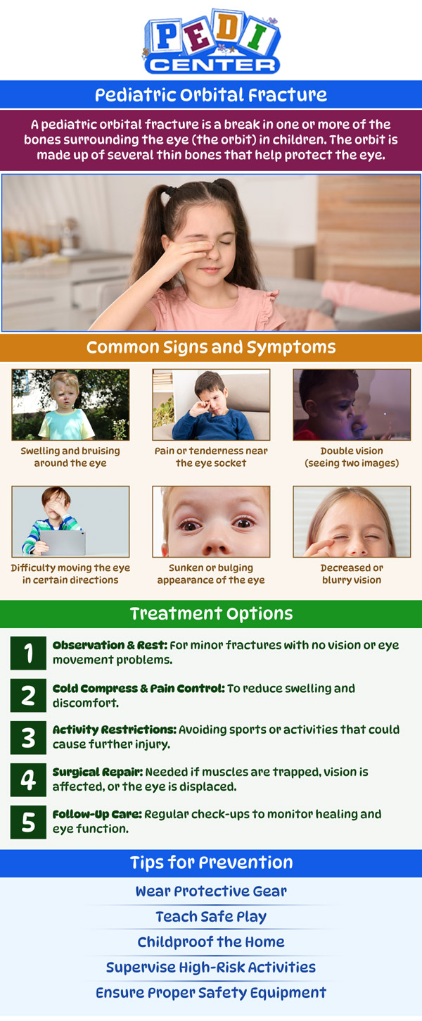 Common questions asked by patients: What is an orbital fracture in children? How can I tell if my child has an orbital fracture? What causes orbital fractures in children? Are orbital fractures in children serious? For more information, contact us or schedule an appointment online. We are conveniently located at Niles Street Bakersfield CA, and Wible Road Bakersfield CA. We serve patients from Bakersfield CA, Maltha CA, Kayandee CA, Rosedale CA, Oildale CA, Lamont CA, and surrounding areas.