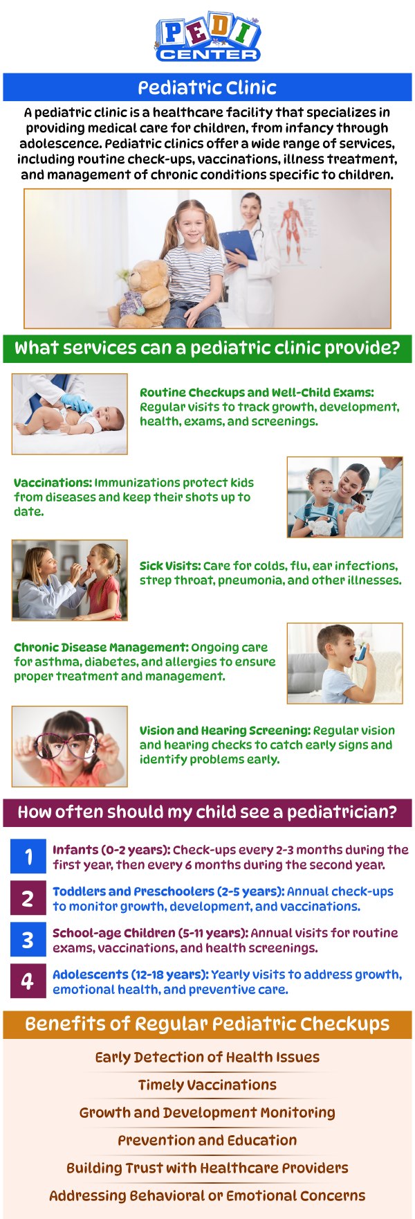 At Pedi Center Urgent Care in CA, we are dedicated to providing exceptional medical care tailored to your child’s unique needs. Our passionate team offers a wide range of pediatric services in a safe, welcoming environment. With a focus on compassionate, child-centered care, we strive to ensure your little one’s health and well-being. For more information, contact us or schedule an appointment online. We are conveniently located at Niles Street, and Wible Road in Bakersfield, CA. At Pedi Center Urgent Care in CA, we are dedicated to providing exceptional medical care tailored to your child’s unique needs. Our passionate team offers a wide range of pediatric services in a safe, welcoming environment. With a focus on compassionate, child-centered care, we strive to ensure your little one’s health and well-being. For more information, contact us or schedule an appointment online. We are conveniently located at Niles Street, and Wible Road in Bakersfield, CA.