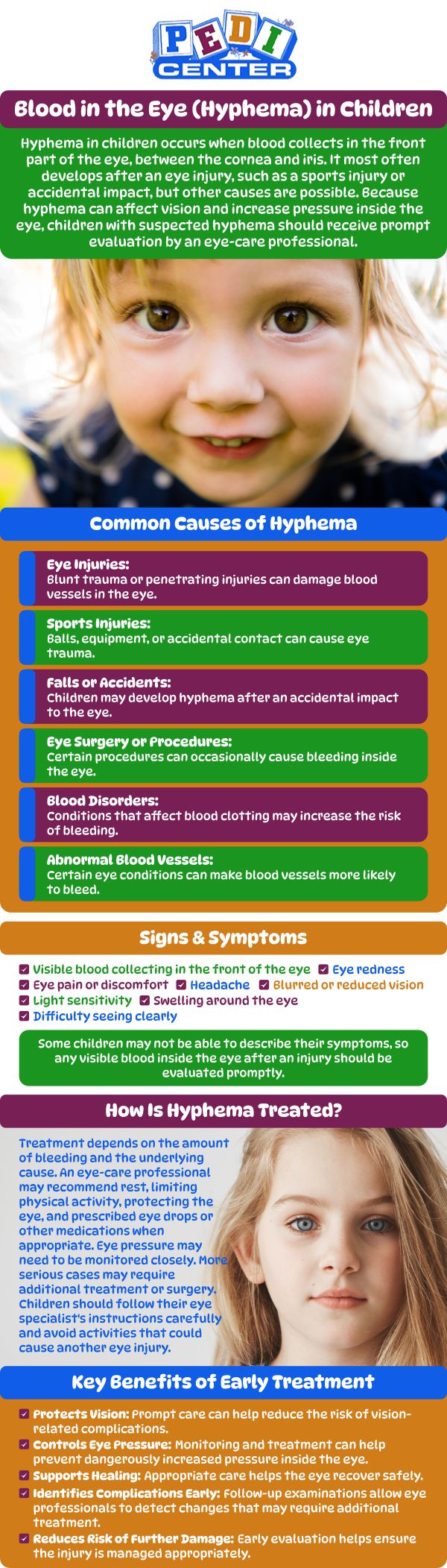 At Pedi Center Urgent Care, we address concerns related to blood in the eye (hyphema) in children with careful evaluation and expert guidance. Hyphema can result from injury and requires timely treatment to prevent complications. Our experienced providers assess the condition and recommend appropriate care to protect your child’s vision and comfort. For more information, contact us or schedule an appointment online. We are conveniently located at Niles Street, and Wible Road in Bakersfield, CA. At Pedi Center Urgent Care, we address concerns related to blood in the eye (hyphema) in children with careful evaluation and expert guidance. Hyphema can result from injury and requires timely treatment to prevent complications. Our experienced providers assess the condition and recommend appropriate care to protect your child’s vision and comfort. For more information, contact us or schedule an appointment online. We are conveniently located at Niles Street, and Wible Road in Bakersfield, CA.